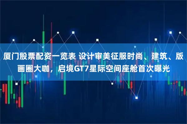 厦门股票配资一览表 设计审美征服时尚、建筑、版画圈大咖，启境GT7星际空间座舱首次曝光